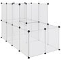 Voir la diapositive 2 : VIDAXL Cage pour petits animaux Transparent 142x74x93 cm PP et Acier