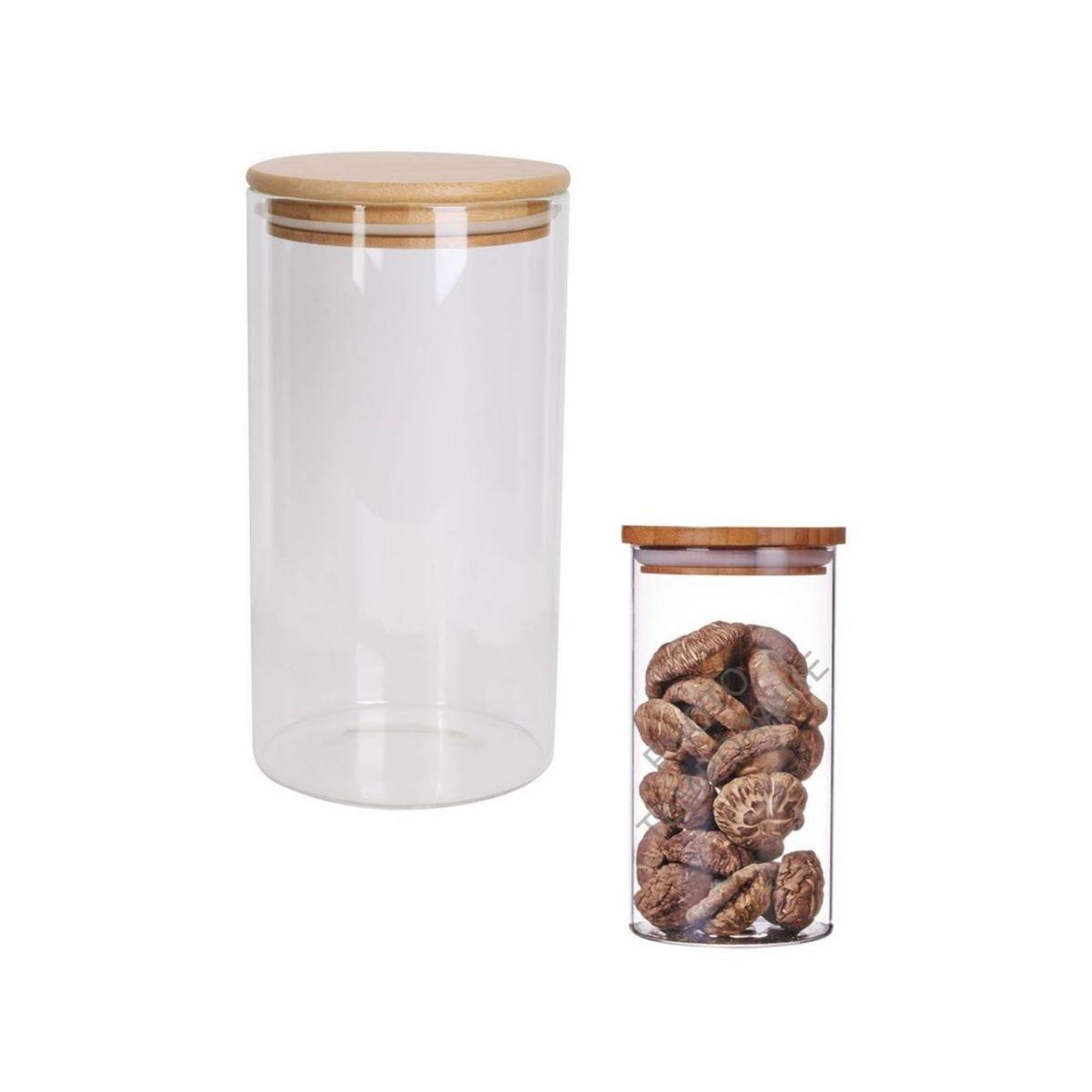 Voir la diapositive 2 : COOK CONCEPT Bocal en verre et bambou 1.2l
