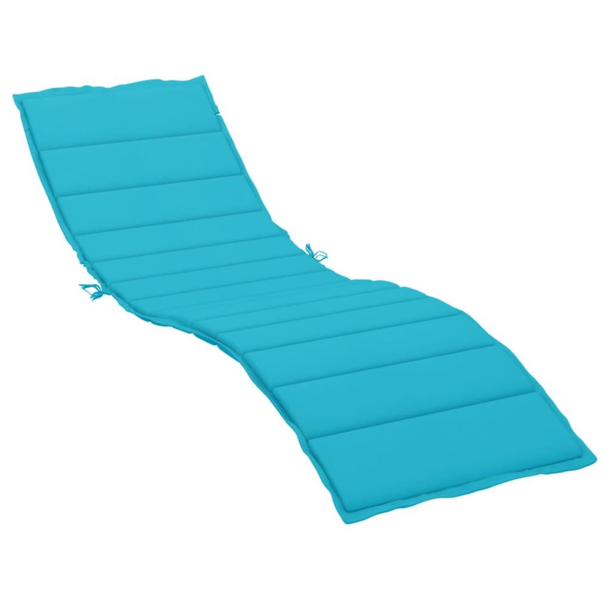 Voir la diapositive 2 : VIDAXL Coussin de chaise longue turquoise tissu oxford
