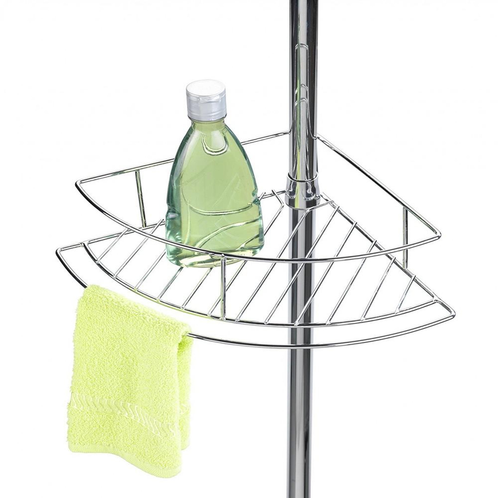 Wenko Etagère de bain / douche d'angle à poser, chromé brillant, Dolcedo