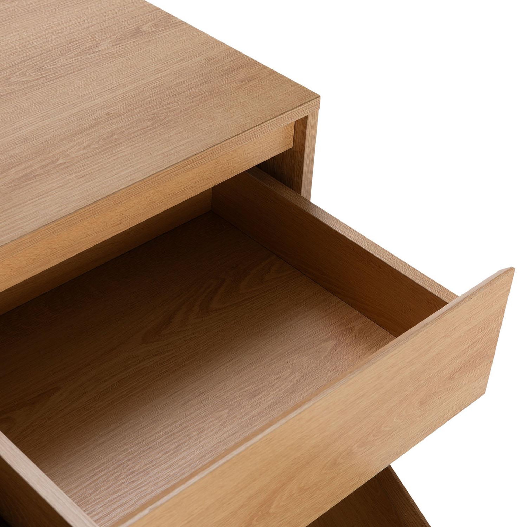 Voir la diapositive 5 : VS VENTA-STOCK Buffet Tori 3 portes 3 tiroirs, coloris chêne, 140 cm