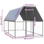Voir la diapositive 6 : VIDAXL Poulailler d'exterieur 2x4x2 m Acier galvanise