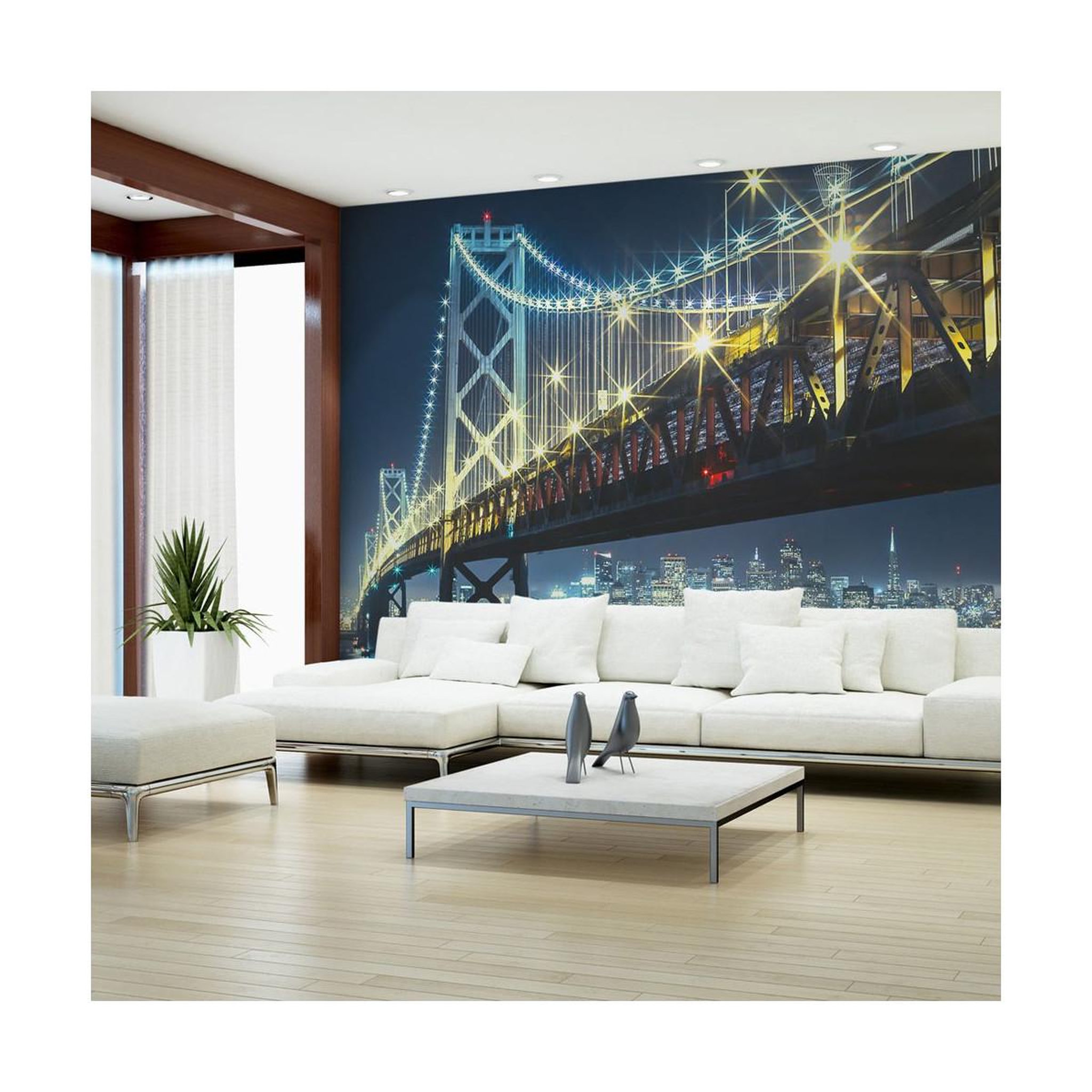 Paris Prix Papier peint  bay bridge at night ii  270x450cm