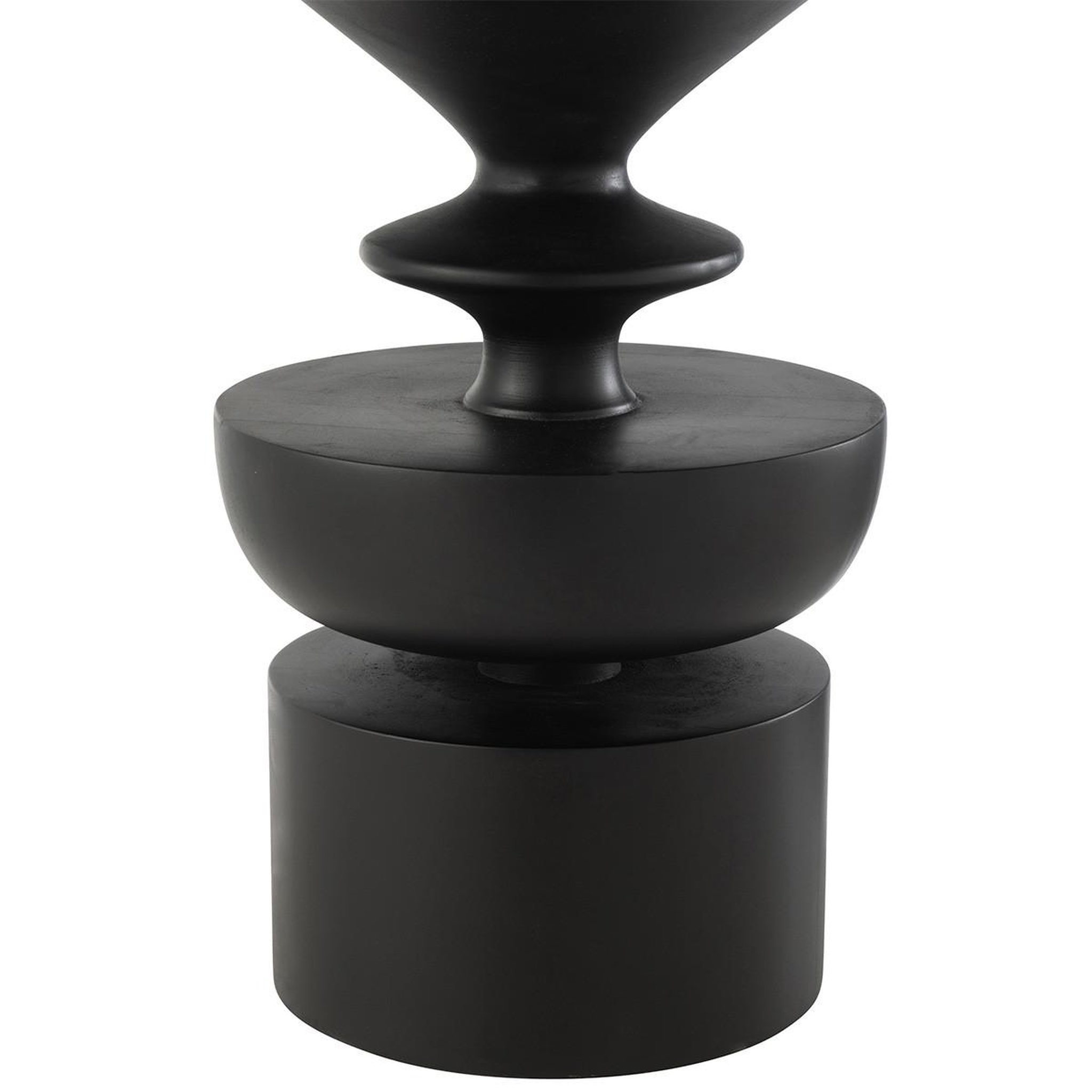 Voir la diapositive 3 : J-LINE Table d'appoint en bois  goa  48cm noir