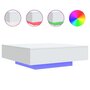 Voir la diapositive 2 : VIDAXL Table basse avec lumieres LED blanc 100x100x31 cm