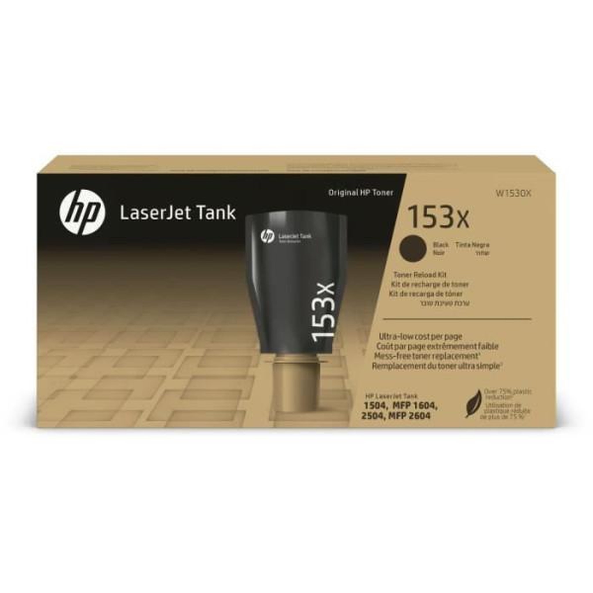 HP Kit de recharge de toner noir Authentique- HP - HP 153X - Pour LaserJet Tank (W1530X)
