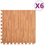 Voir la diapositive 1 : VIDAXL Tapis de sol 6 pcs Grain de bois 2,16㎡ Mousse EVA
