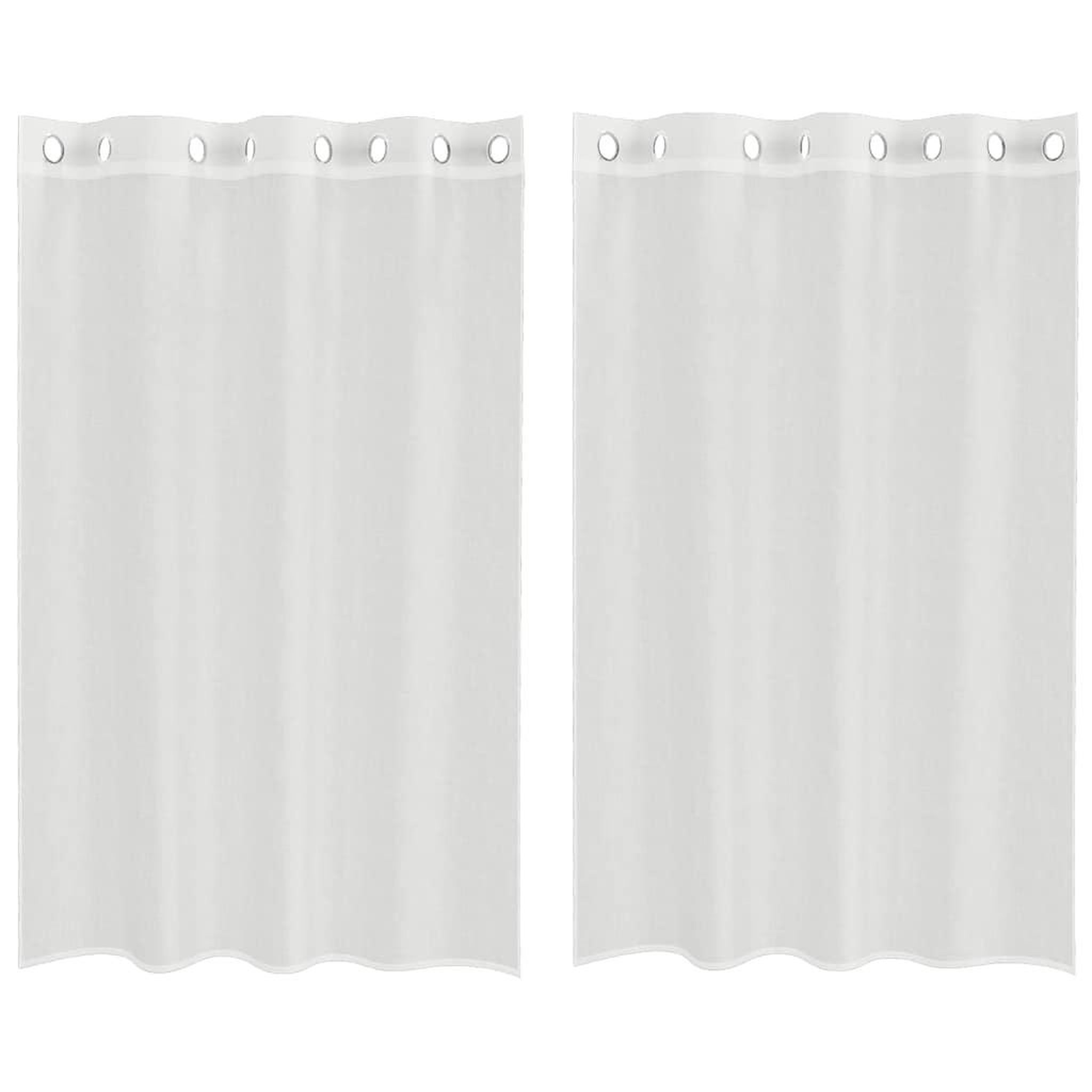 Voir la diapositive 2 : VIDAXL Rideaux en voile avec œillets 2 pcs blanc