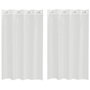 Voir la diapositive 2 : VIDAXL Rideaux en voile avec œillets 2 pcs blanc