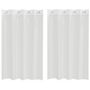 Voir la diapositive 2 : VIDAXL Rideaux en voile avec œillets 2 pcs blanc