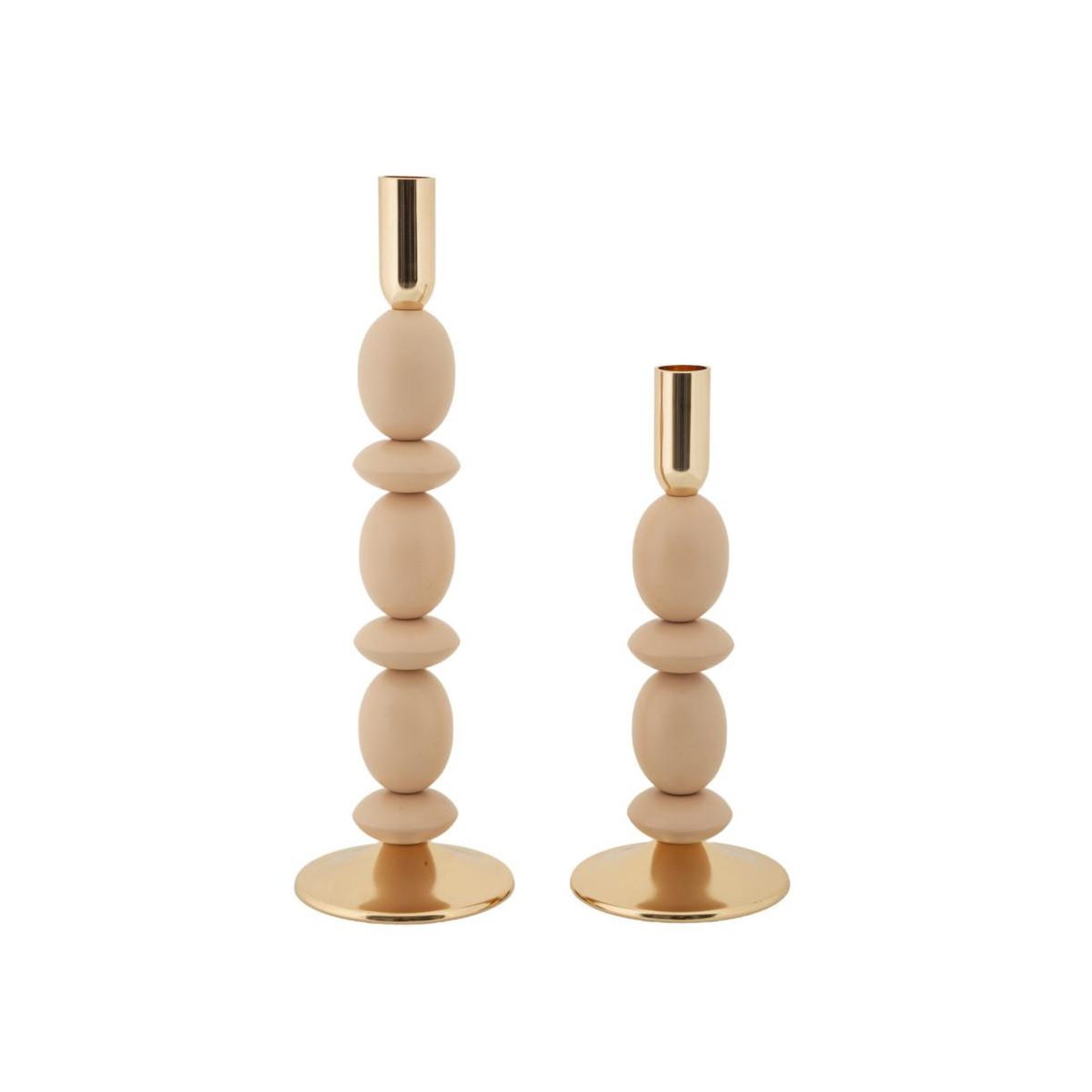 Paris Prix Lot de 2 chandeliers  shuttle  33cm rose & or