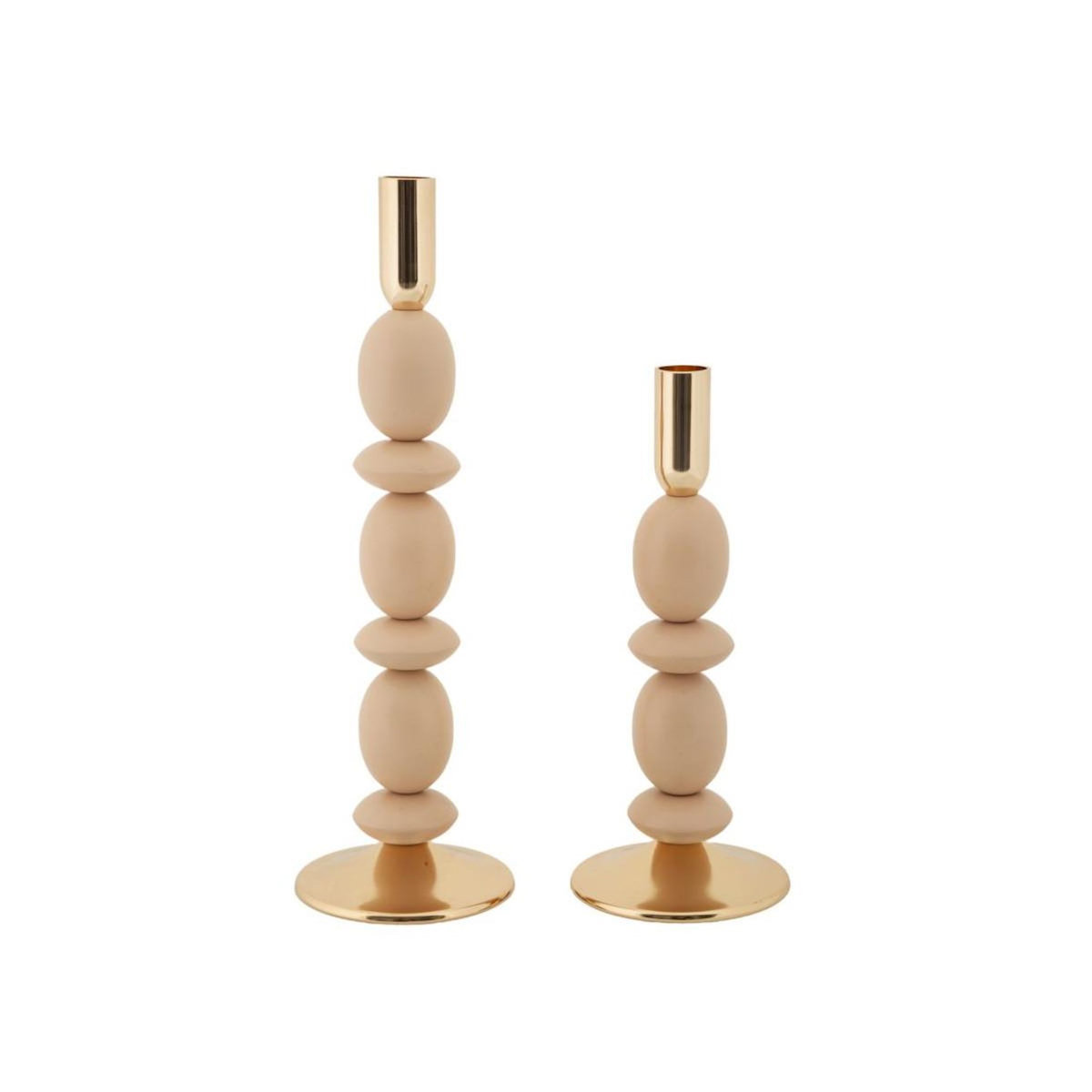 Paris Prix Lot de 2 Chandeliers  Shuttle  33cm Rose & Or