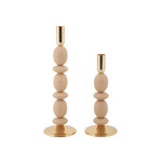 Paris Prix Lot de 2 Chandeliers  Shuttle  33cm Rose & Or