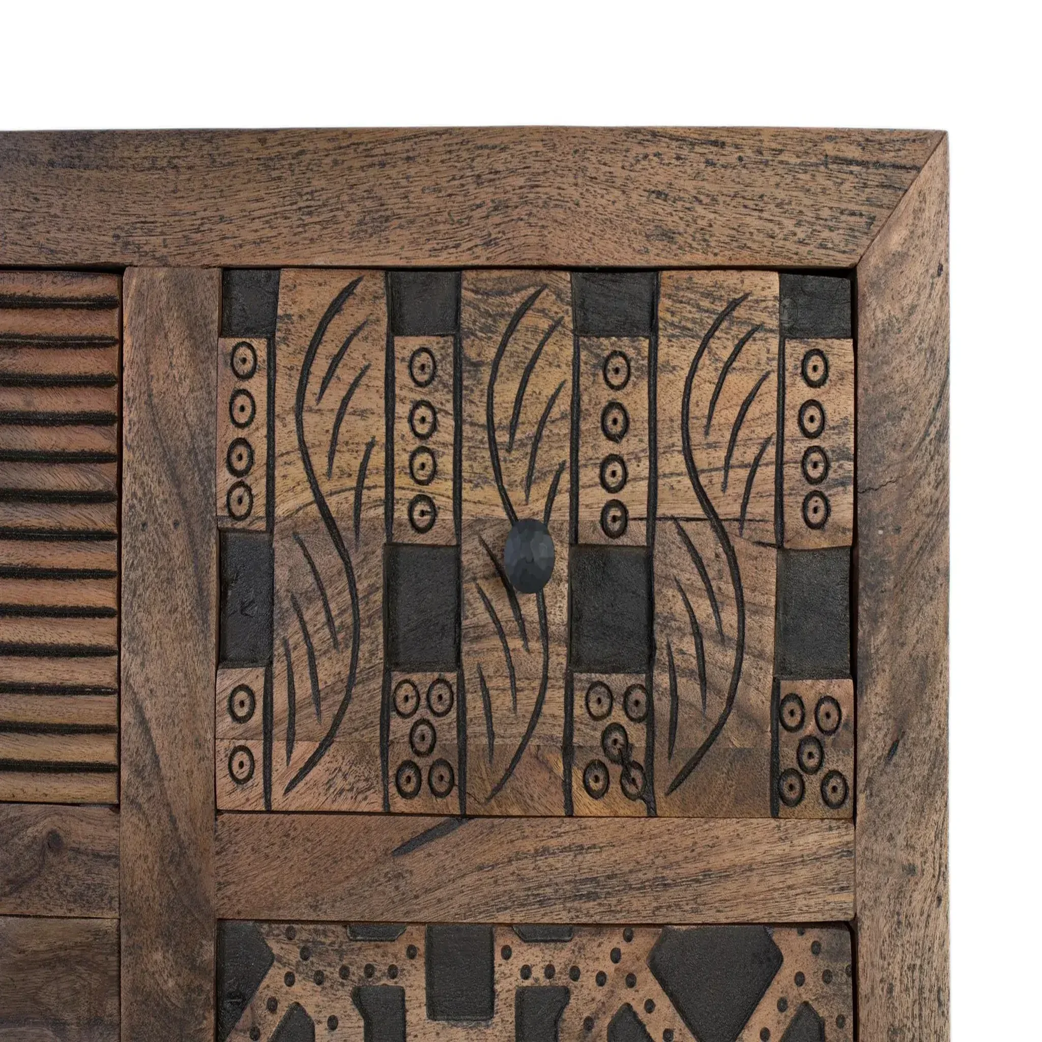 Voir la diapositive 2 : GINER Y COLOMER SL Buffet en bois de manguier 160cm style ethnique boho sculpté