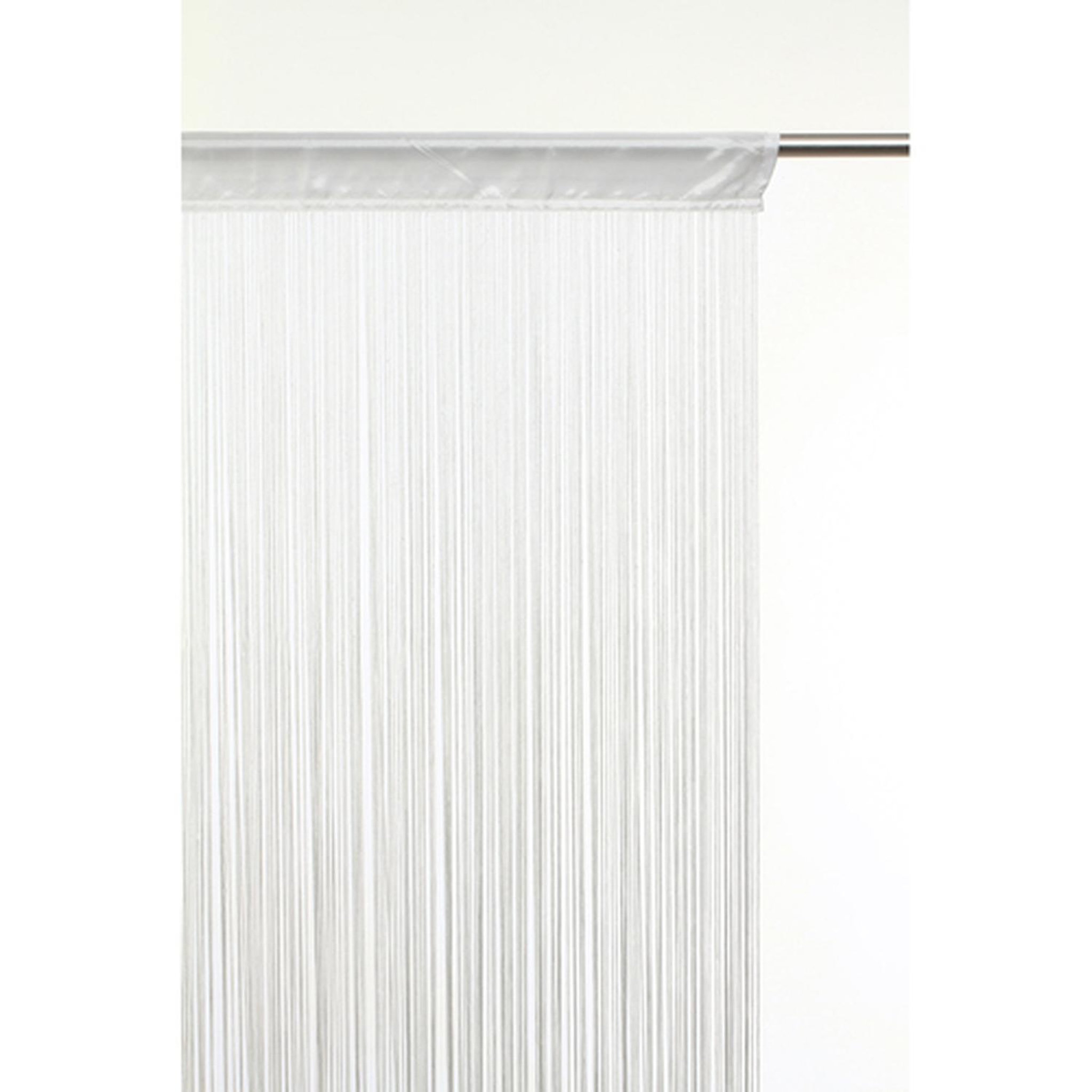 TOILINUX Lot 2x Rideau fils - 90 x 200 cm - Ivoire