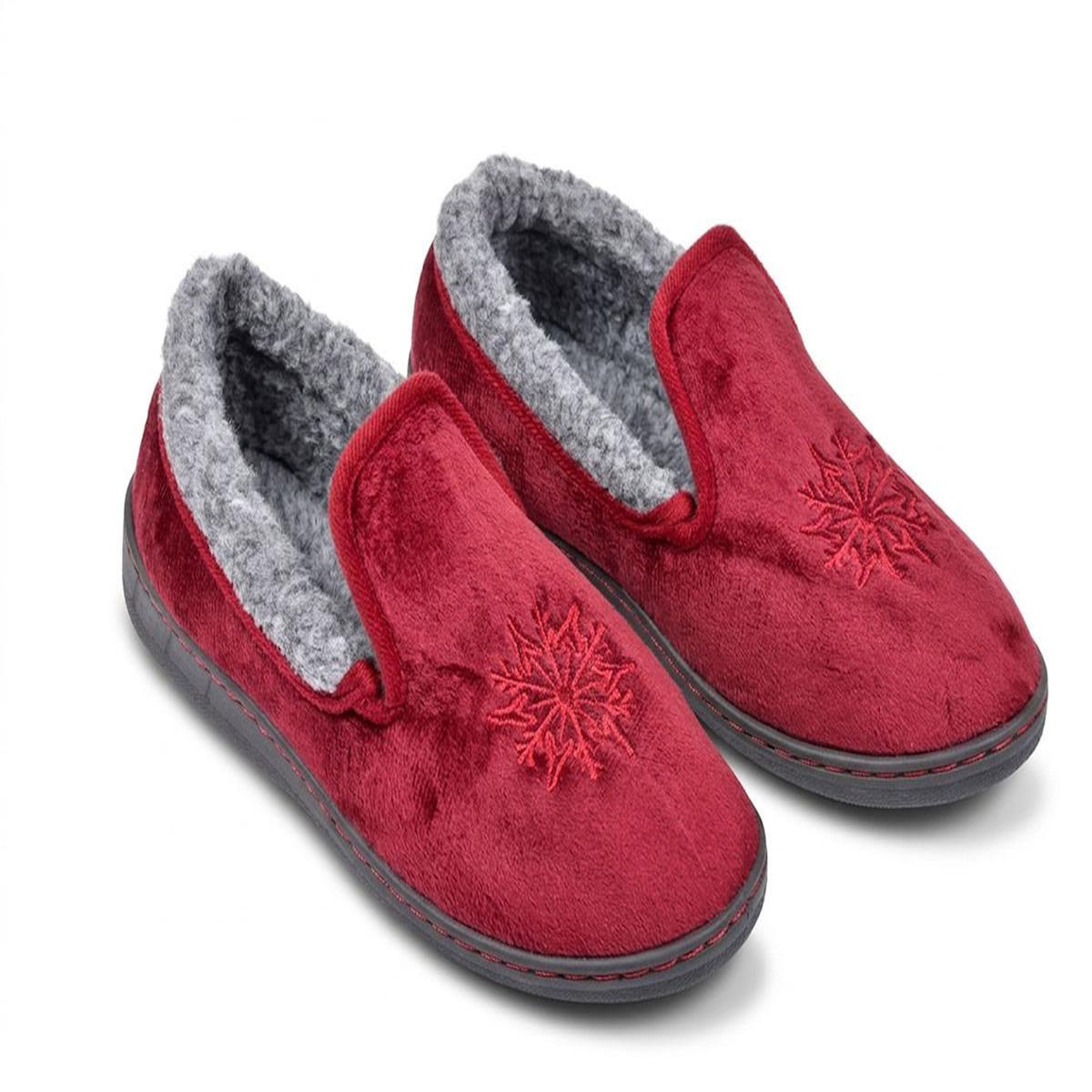 OZABI OZABI Pantoufles Femme Velours Charentaises Chaudes Antidérapantes