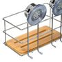 Voir la diapositive 2 : FIVE Panier Rectangle de Douche  Ventouse  19cm Naturel