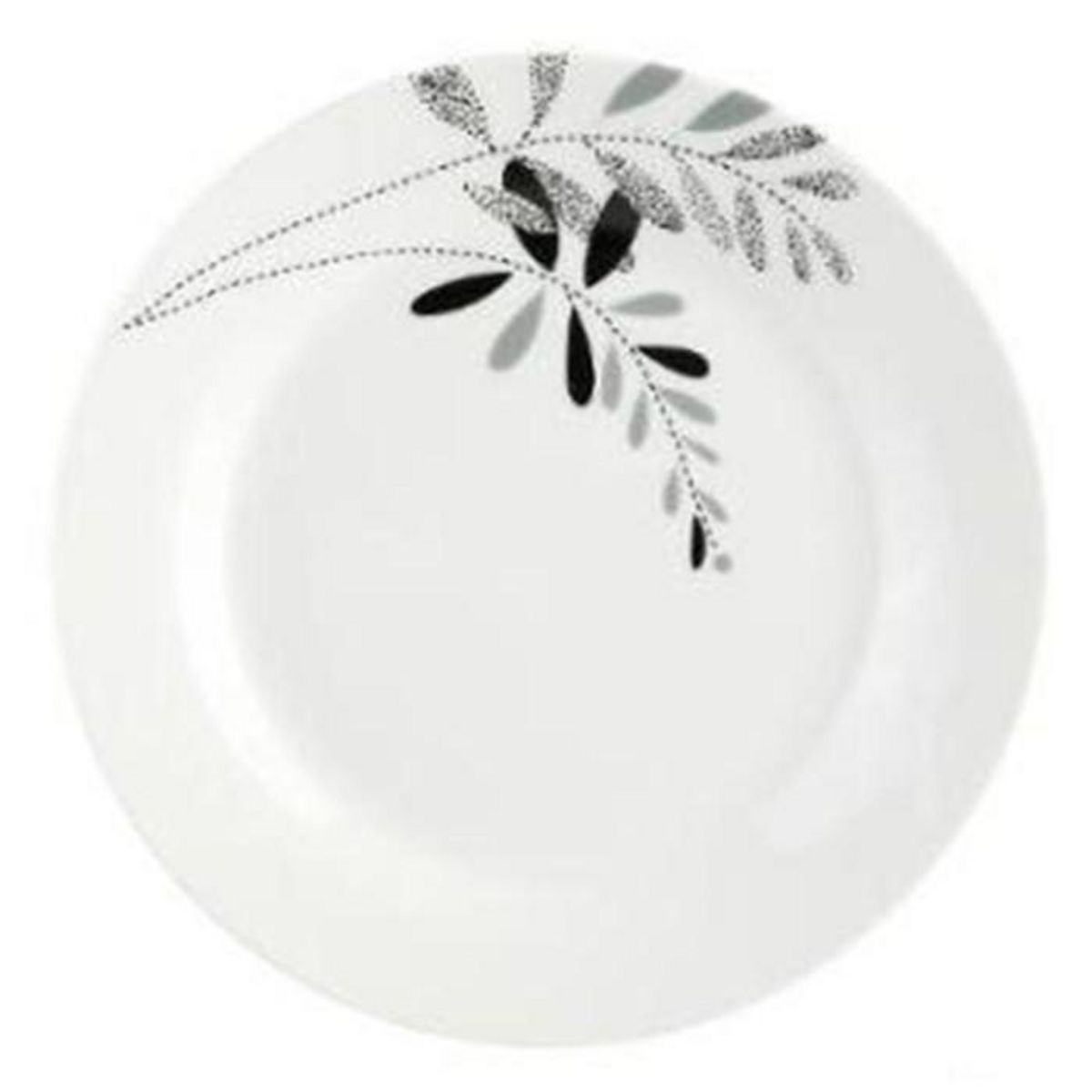 SECRET DE GOURMET Service de Table 18 Pièces  Floral  27cm Blanc