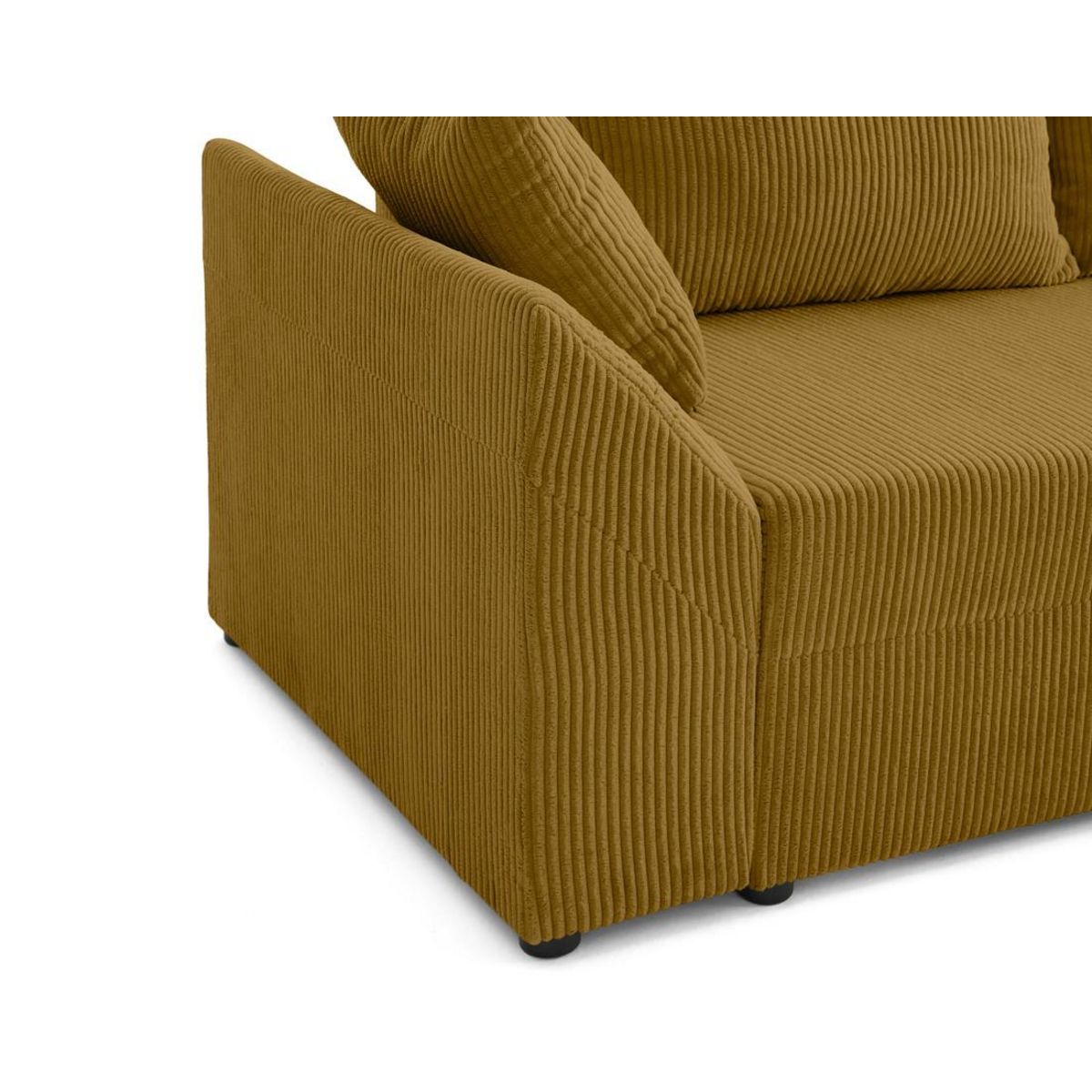 BEST MOBILIER Mike - canapé d'angle réversible - 4 places - convertible avec coffre - en velours côtelé