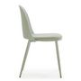 Voir la diapositive 3 : VS VENTA-STOCK Lot de 4 chaises Kana vert, pieds en métal et assise rembourrée