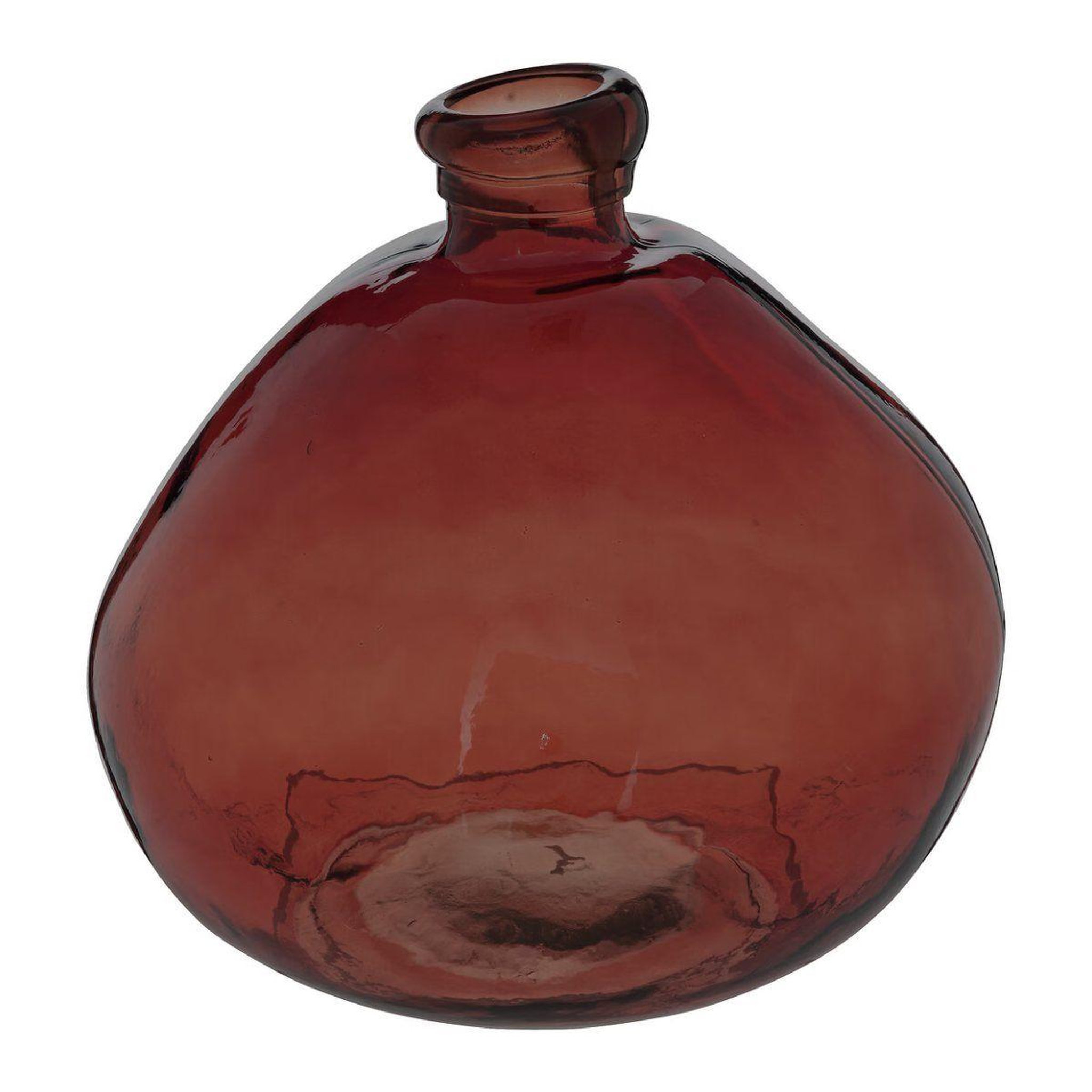 ATMOSPHERA Vase ballon en verre recyclé  uly  33cm ambre