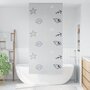 Voir la diapositive 2 : VIDAXL Store enrouleur de douche 110x240 cm largeur du tissu 106 cm