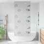 Voir la diapositive 2 : VIDAXL Store enrouleur de douche 110x240 cm largeur du tissu 106 cm