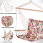 Voir la diapositive 4 : OUTSUNNY Chaise suspendue hamac de voyage respirant portable dim. 100L x 49l x 106H cm coton macramé polyester multicolore