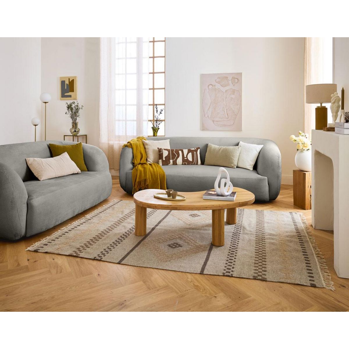 LISA DESIGN Ernee - canapé 2 places - en velours