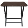 Voir la diapositive 4 : VIDAXL Table pliable marron 45x35x32 cm resine tressee