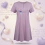 Voir la diapositive 3 : OZABI OZABI Chemise de Nuit Femme Microfibre LOVE Manches Courtes