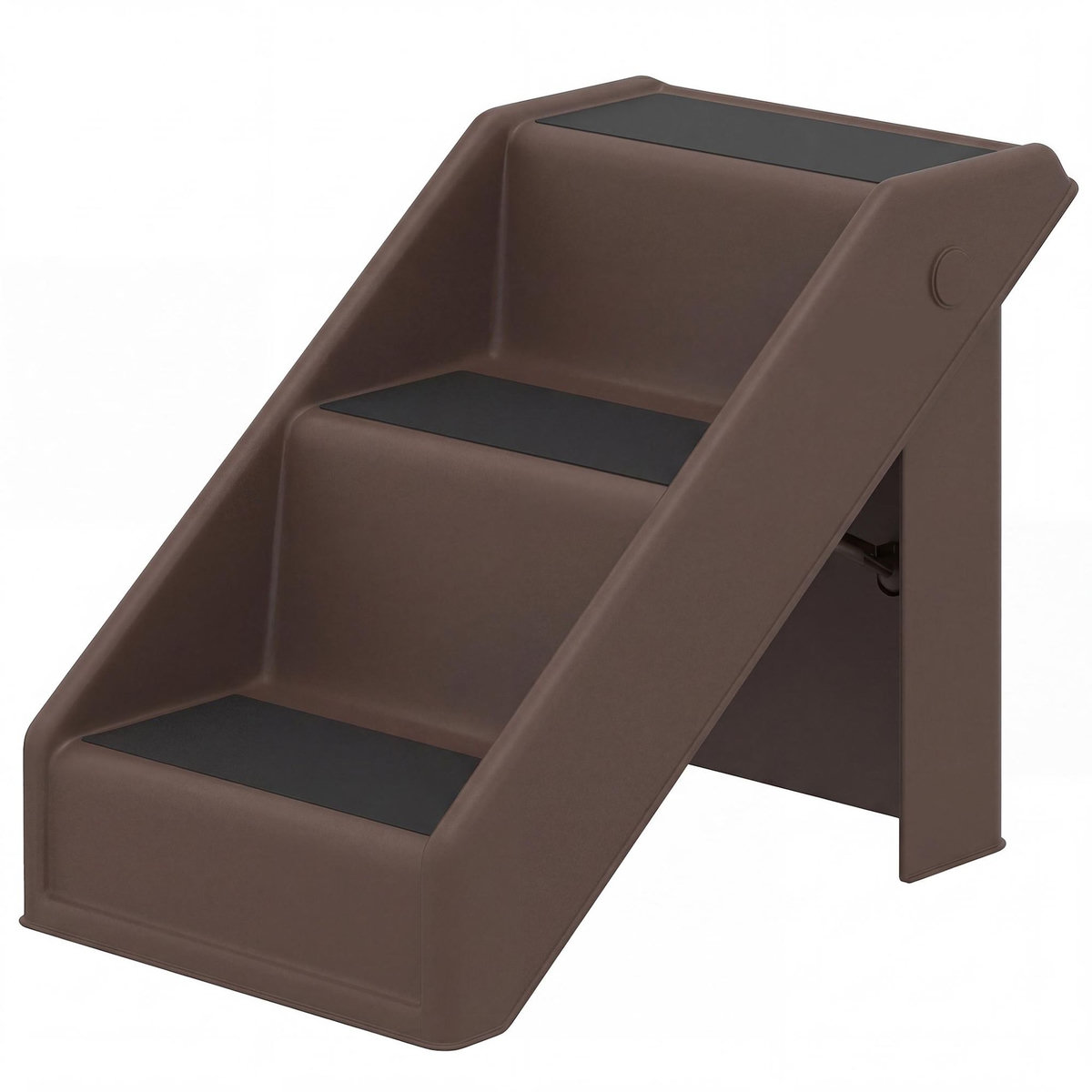 PAWHUT Escalier pour chien pliable - 3 marches antidérapantes - max. 10Kg - PP noir chocolat
