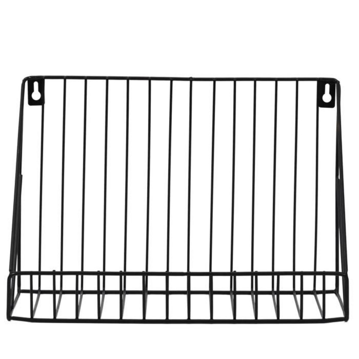 Paris Prix Lot de 2 Étagères Murales  Filaire  40cm Noir