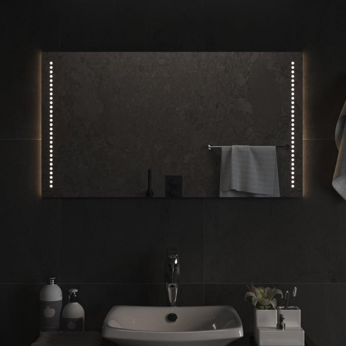 VIDAXL Miroir de salle de bain a LED 50x90 cm