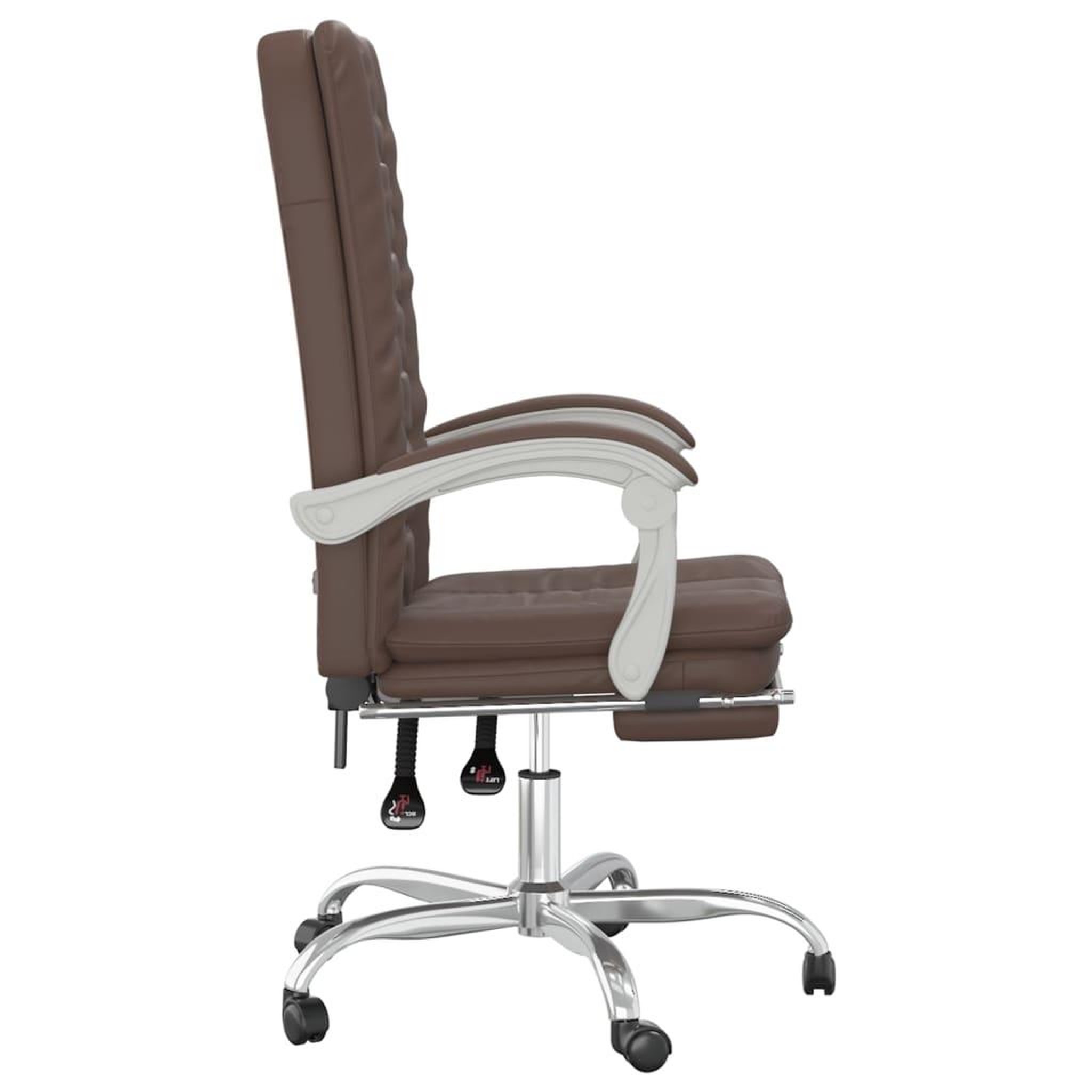 Voir la diapositive 4 : VIDAXL Fauteuil inclinable de bureau Marron Similicuir
