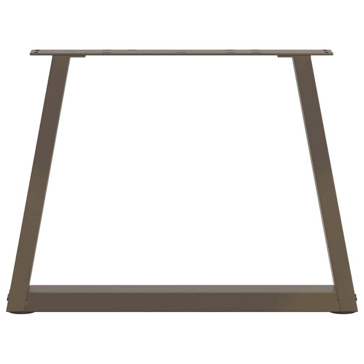 VIDAXL Pieds de table a manger en forme de V 2 pcs acier naturel acier