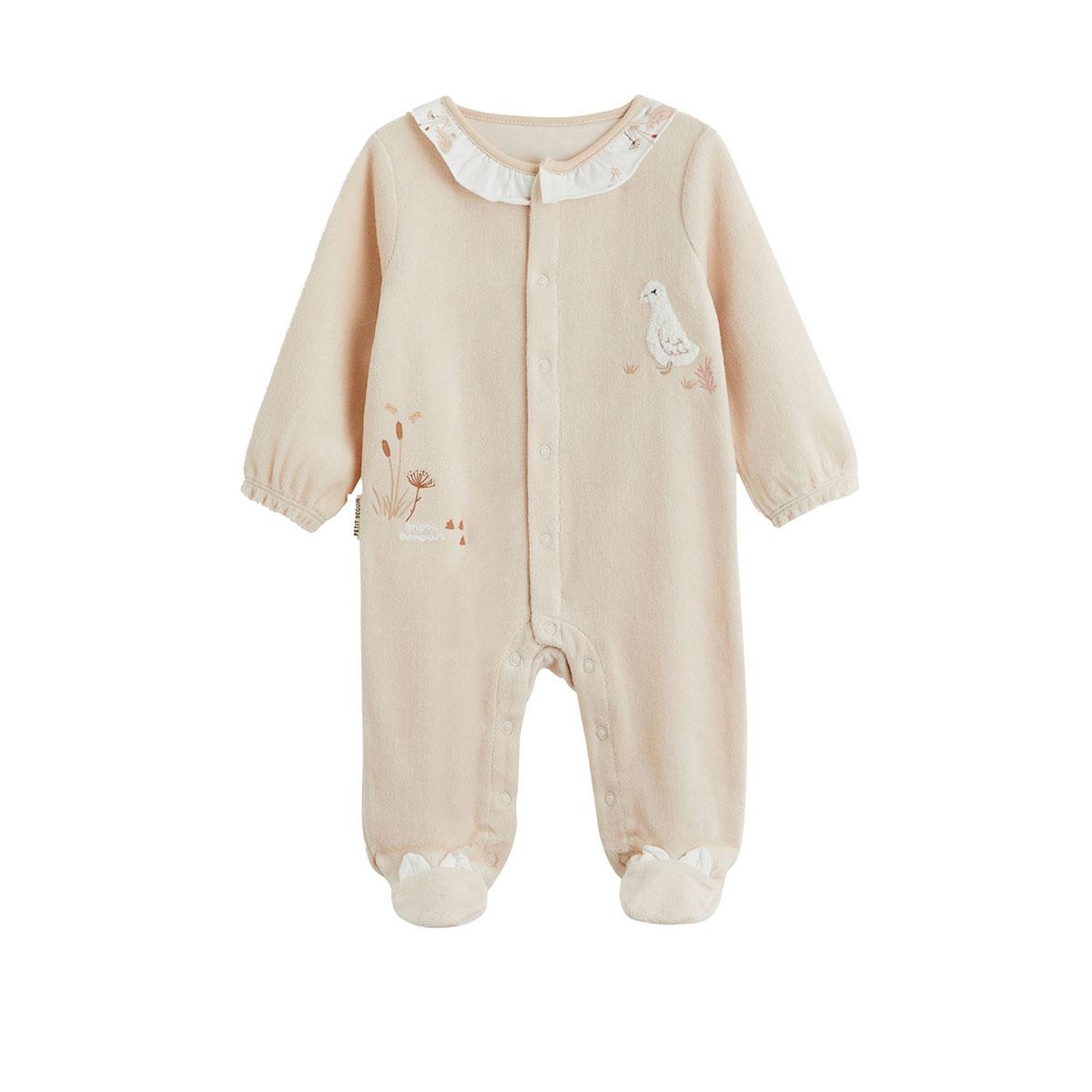 Voir la diapositive 1 : PETIT BEGUIN Pyjama bébé en velours Margot