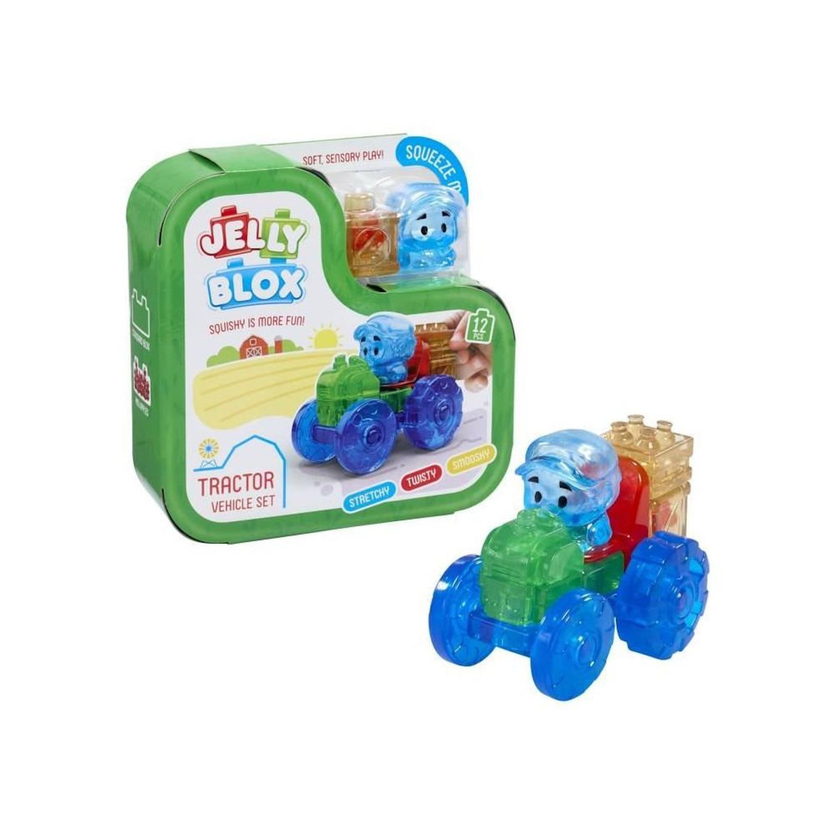 GOLIATH Coffret tracteur - Jeu de construction - JELLY BLOX - GOLIATH - Briques souples et flexibles - Des 2 ans