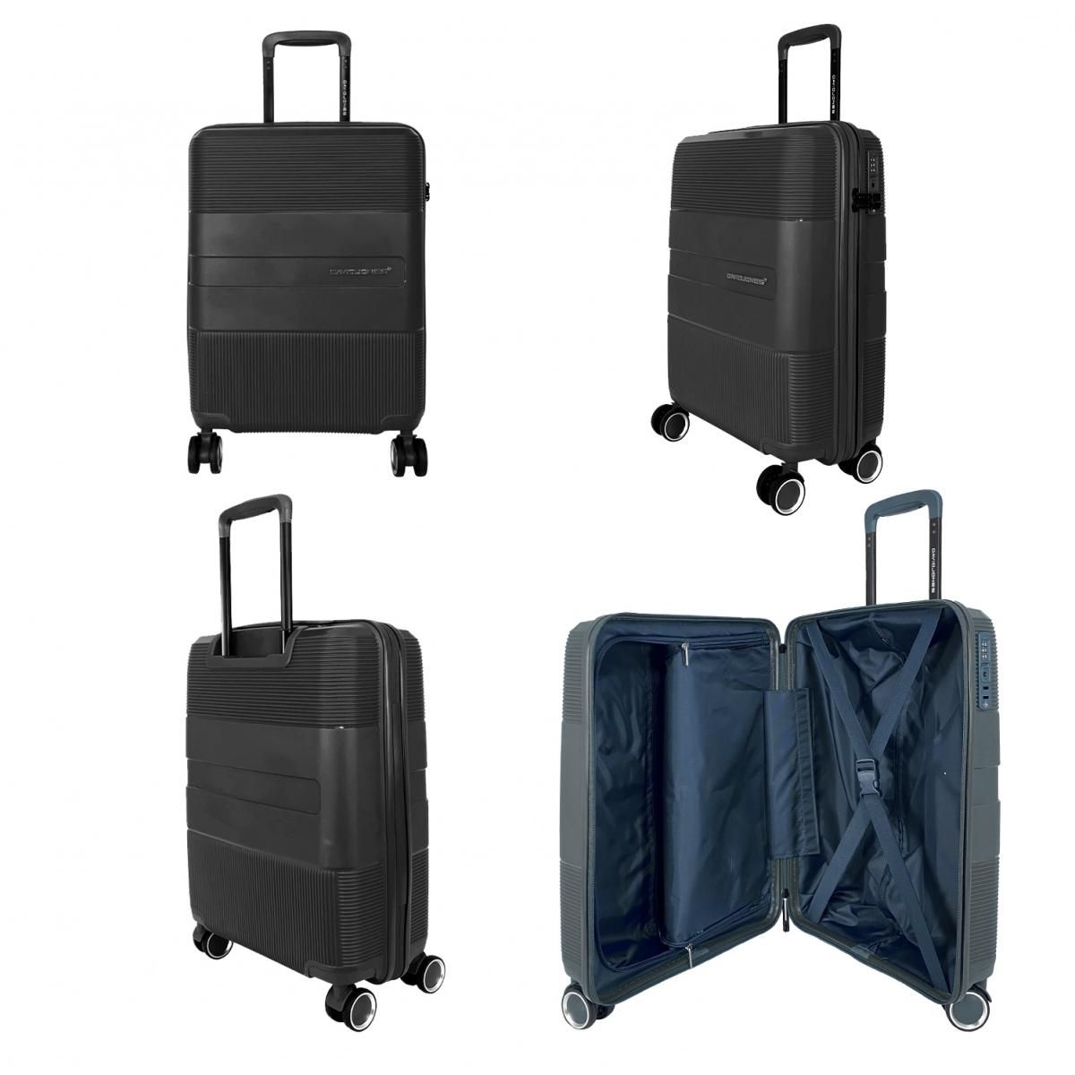 David Jones Lot 3 valises rigides dont 1 cabine TSA