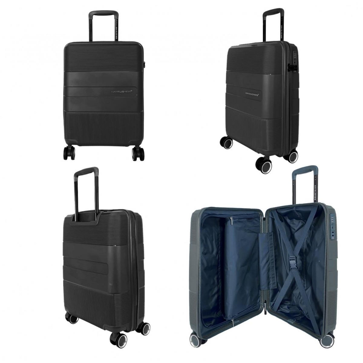 David Jones Lot 3 valises rigides dont 1 cabine TSA