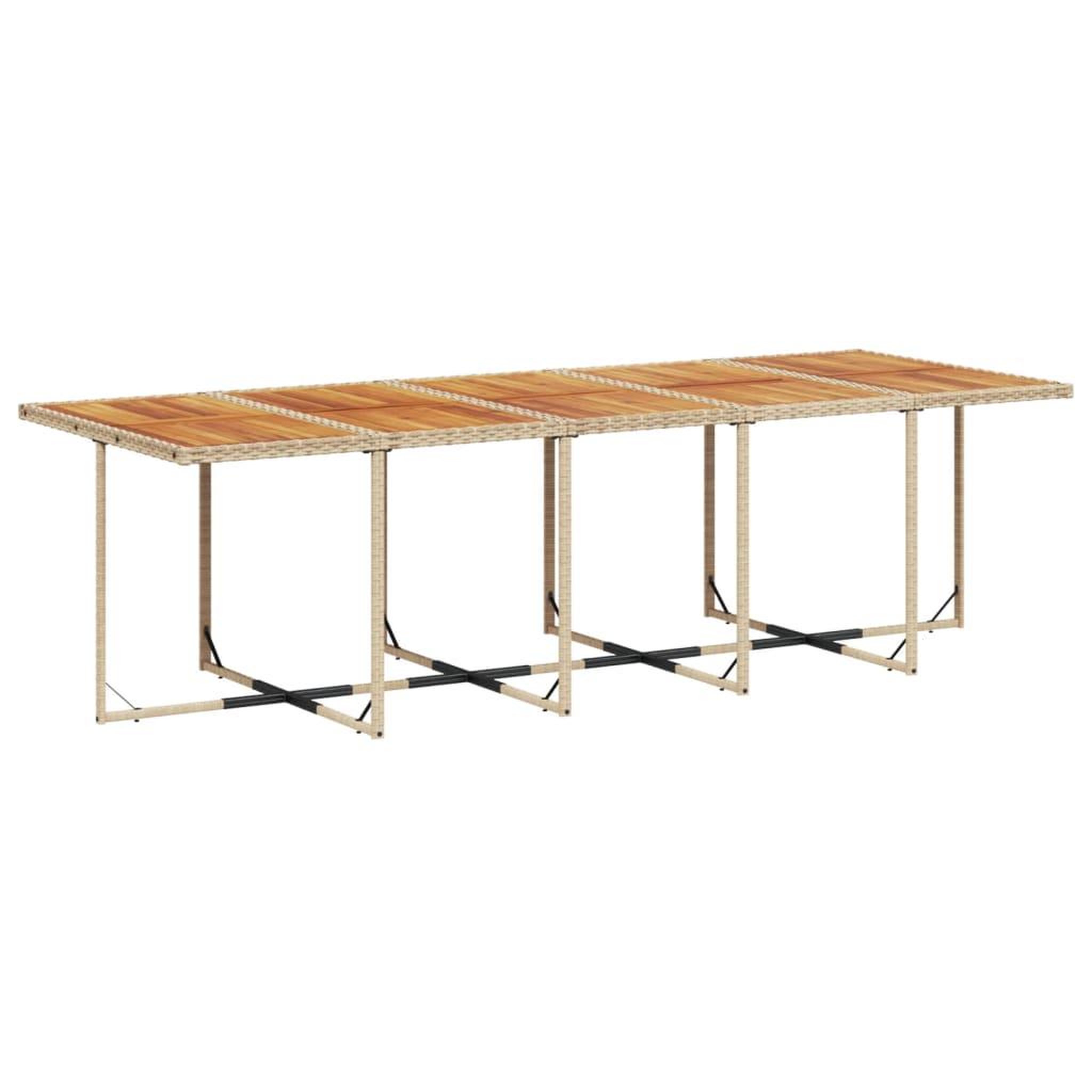 Voir la diapositive 4 : VIDAXL Ensemble a manger de jardin et coussins 11 pcs beige poly rotin