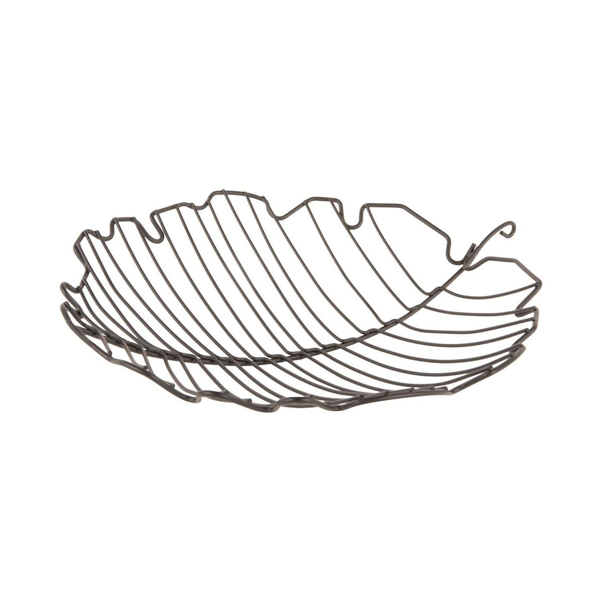 PRESENT TIME Corbeille à fruits en forme de feuille FOLIA - Noir