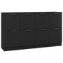 Voir la diapositive 2 : VIDAXL Buffets 2 pcs Noir 60x30x70 cm Bois d'ingenierie