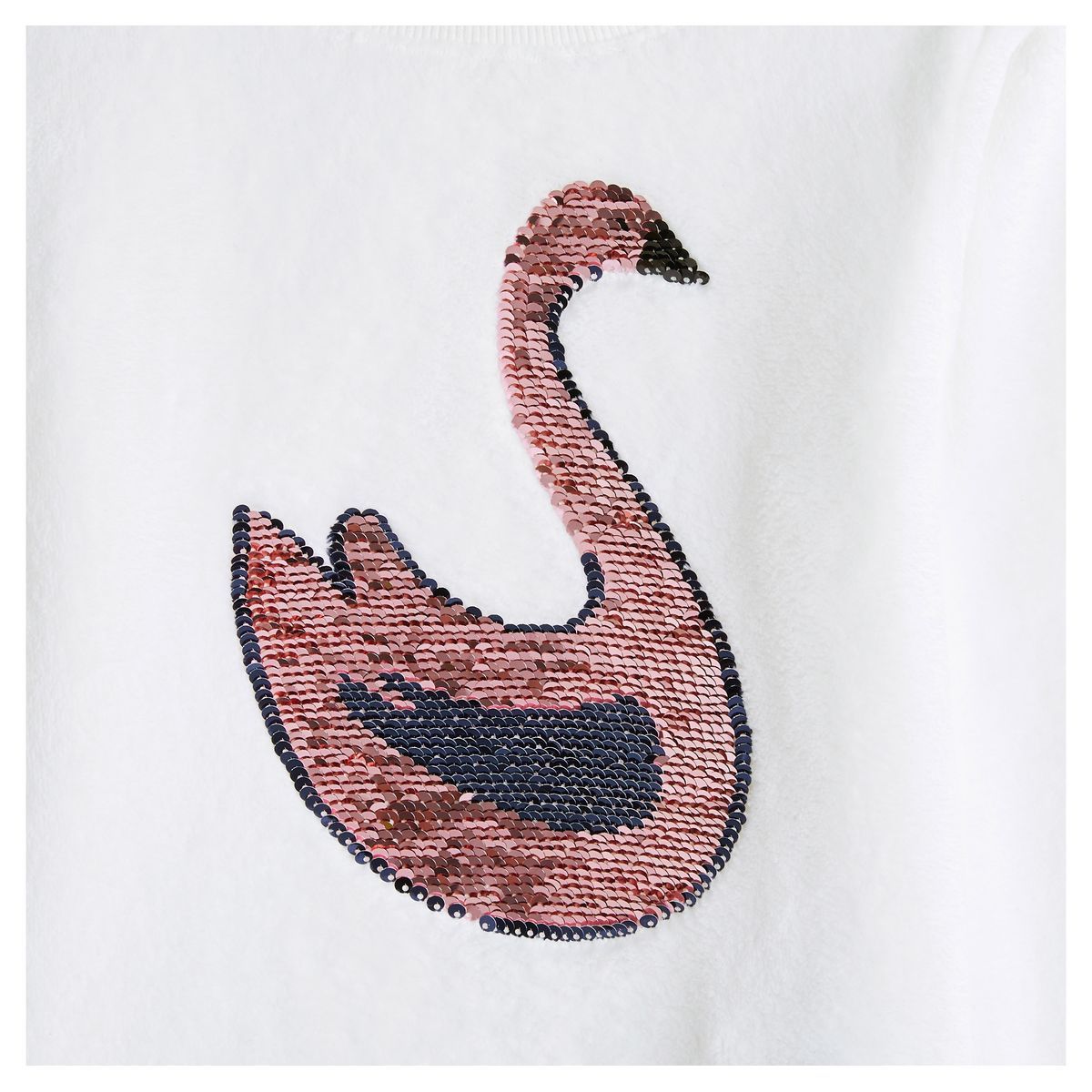 IN EXTENSO Sweat cygne à sequins reversibles fille