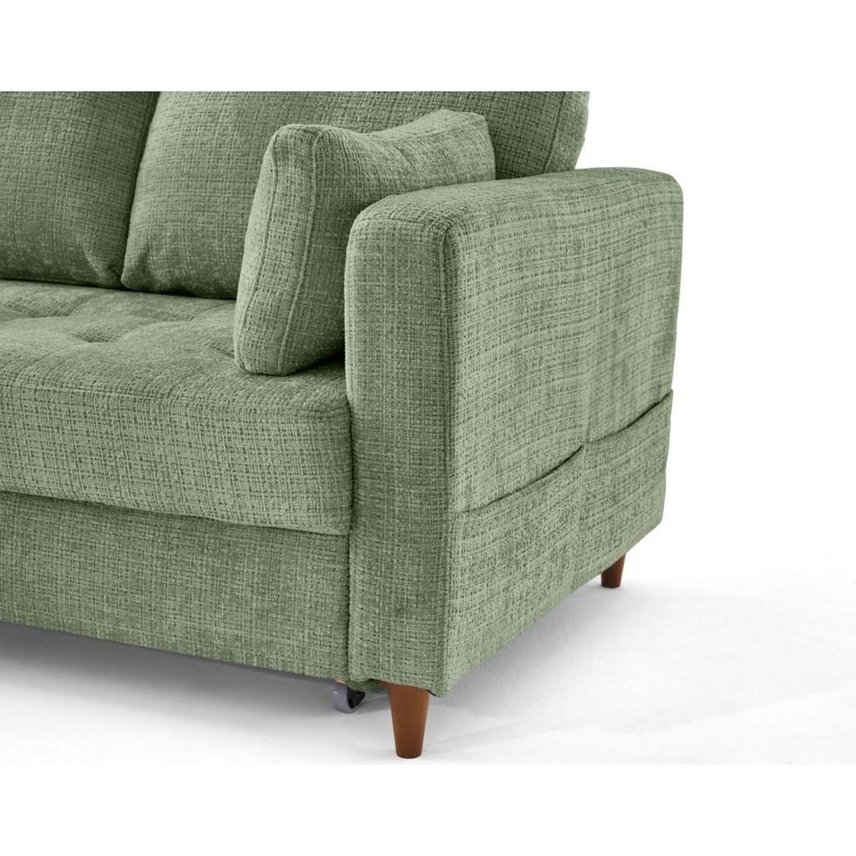 LISA DESIGN Anna - canapé d'angle gauche 5 places convertible en velours texturé