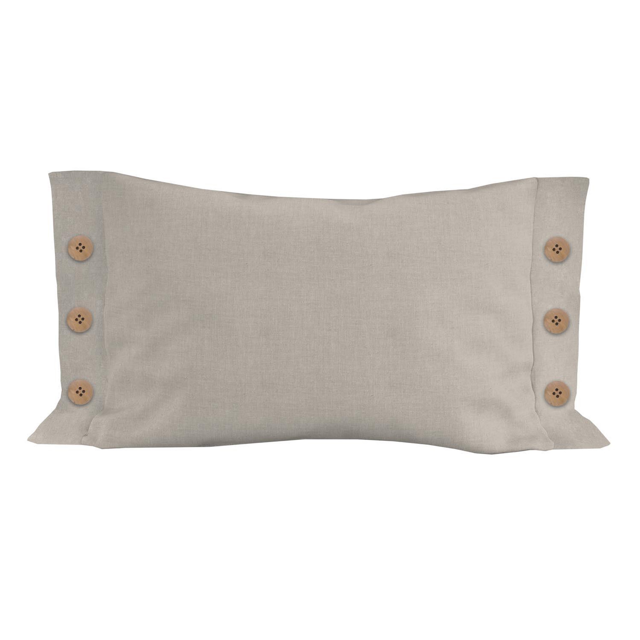 Voir la diapositive 1 : SOLEIL D'OCRE Coussin décoratif lin coton 32x50 cm LINO, par Soleil d'Ocre