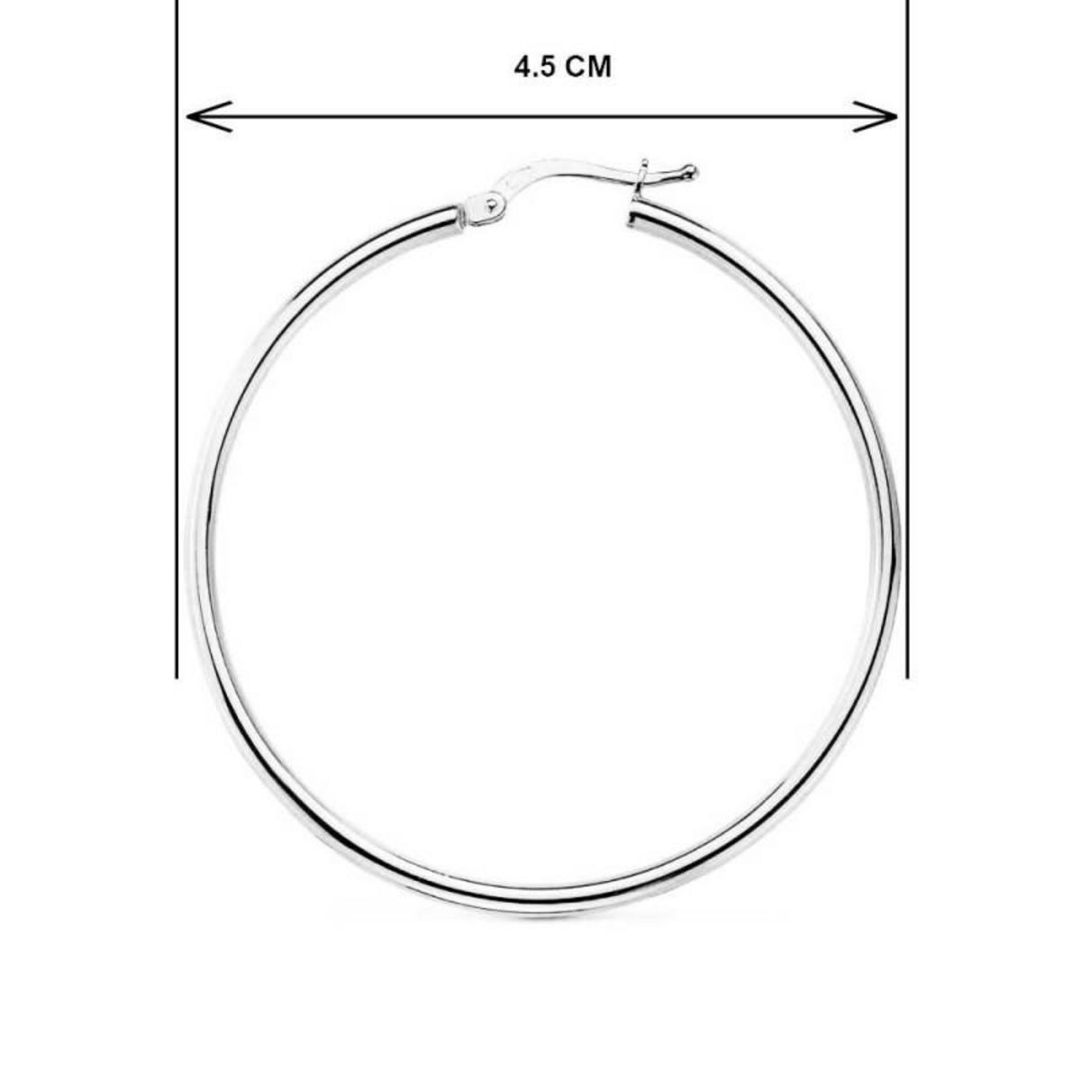 L'ATELIER D'AZUR Boucles d'Oreilles Or Blanc - Créoles Femme