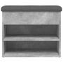 Voir la diapositive 6 : VIDAXL Banc à chaussures gris béton 62x32x50 cm bois d ingénierie