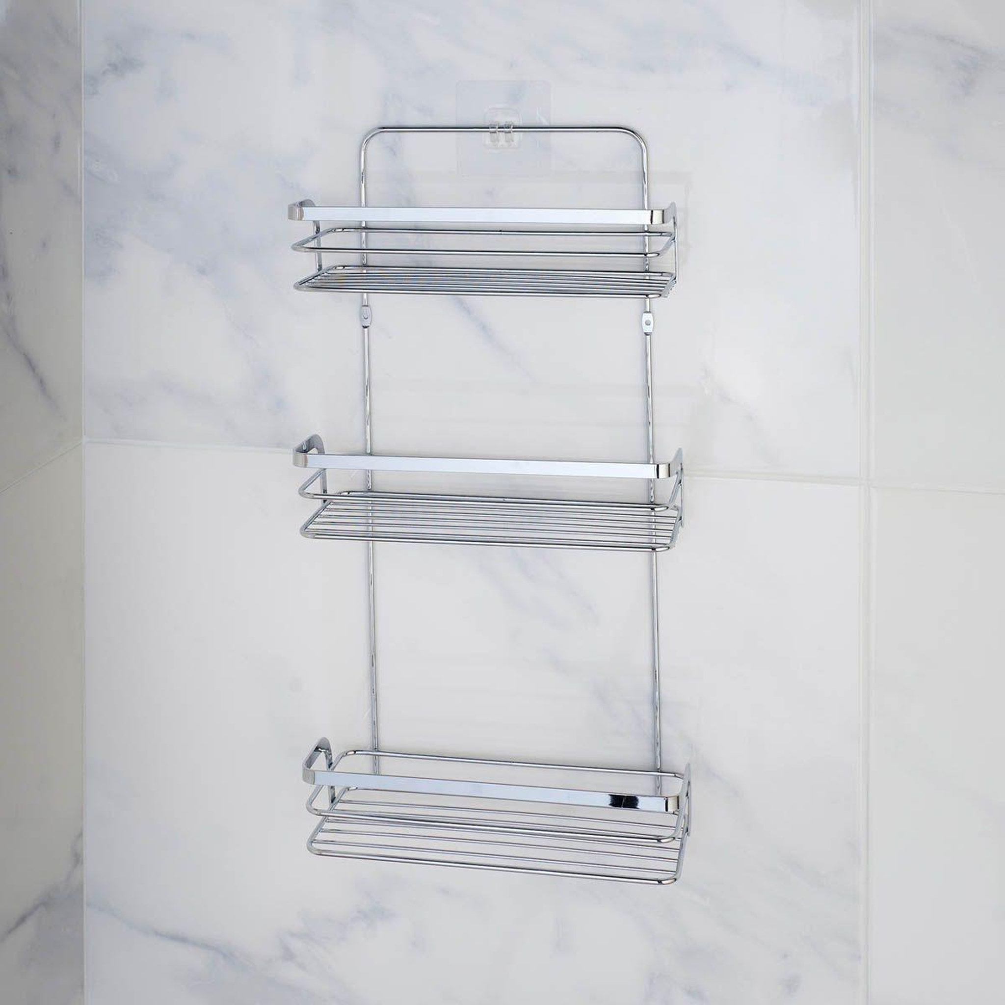 Voir la diapositive 2 : Douceur d'Intérieur Serviteur de douche 3 niveaux  filaire premium  49cm chrome