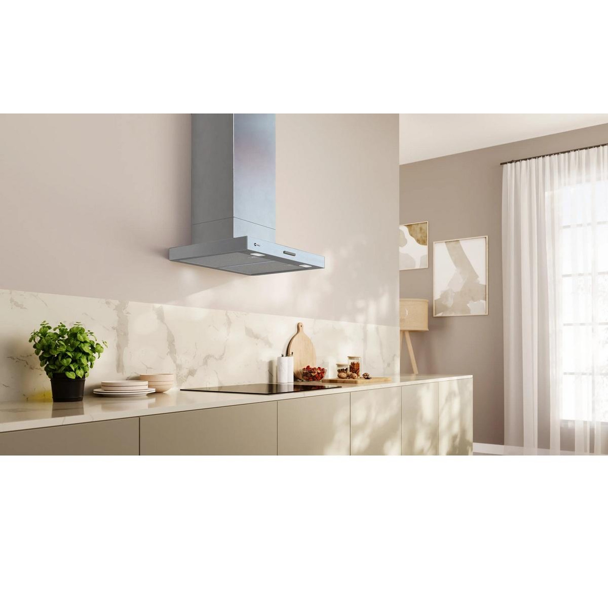 Voir la diapositive 3 : Neff Hotte décorative murale 60cm 594m3/h inox - d65bcc2l0